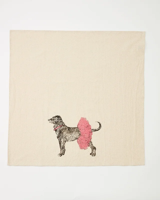 Black Dog Tutu Dog Tea Towel