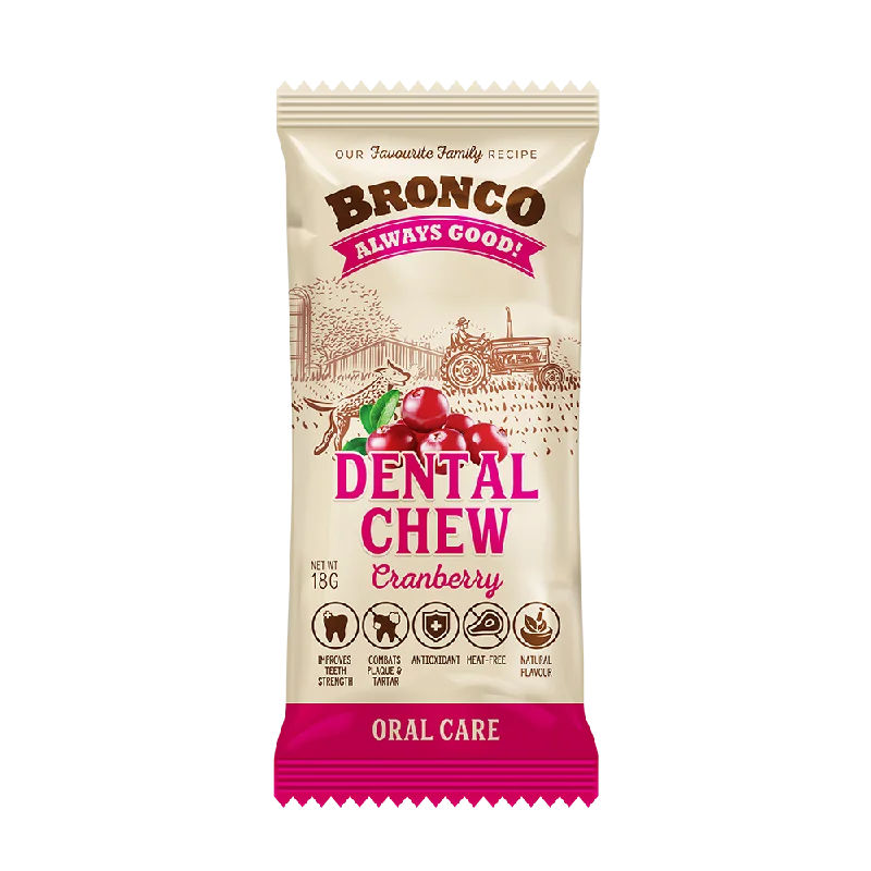 Bronco Dog Dental Chew Cranberry 18g