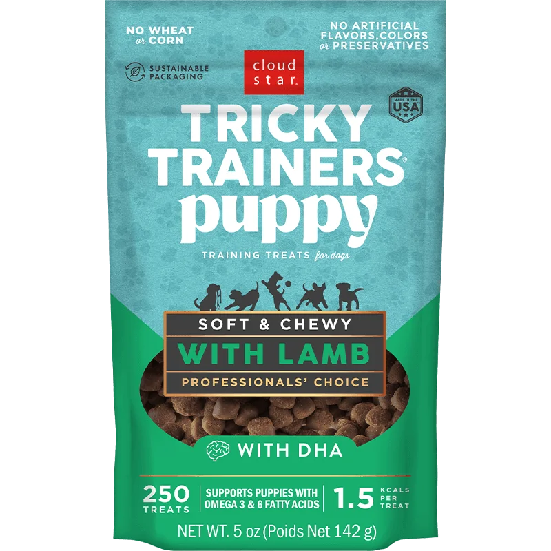 Cloud Star Tricky Trainers Puppy Mini Soft & Chewy with Lamb Training Treats for Dogs