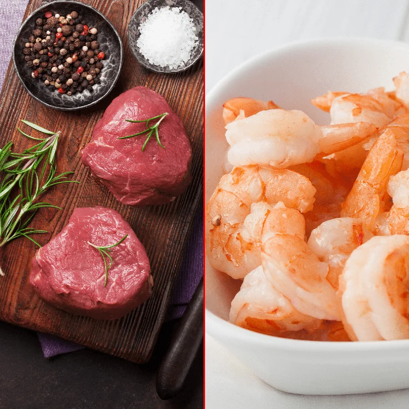 Surf & Turf: Filet & Jumbo Shrimp for Two