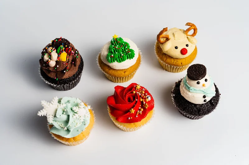 Seasonal Gluten-free Christmas Cupcakes