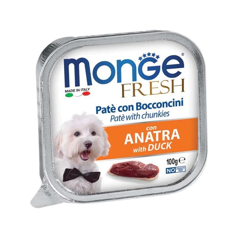 Monge Dog Fresh Duck Pate with Chunkies 100g