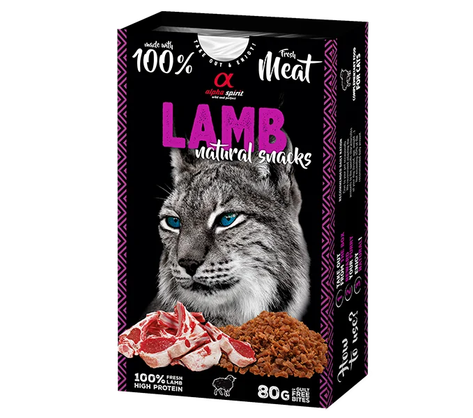 NATURAL SNACK CATS- CORDERO 80gr