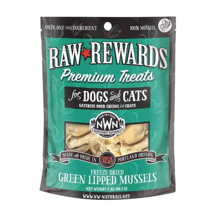 Northwest Naturals Dogs & Cats Raw Rewards Green Lipped Mussels Premium Treats 2oz