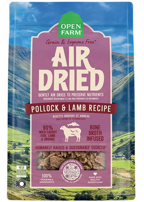 Open Farm Air Dried Pollock & Lamb Recipe for Dogs