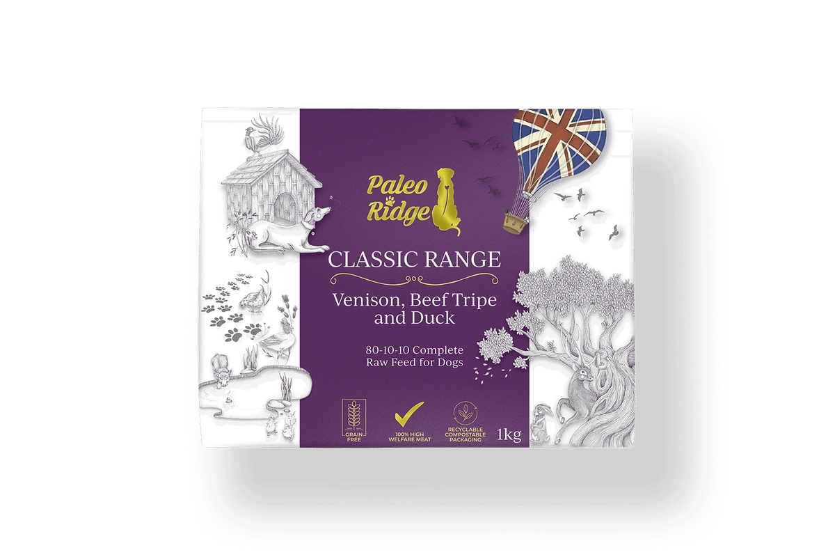 PALEO RIDGE CLASSIC VENISON,BEEF TRIPE AND DUCK 1KG