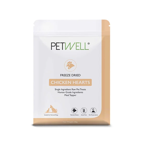 PetWell Freeze Dried Chicken Hearts