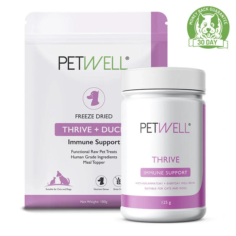 PetWell THRIVE - Immune Support Supplement + Treat Pack