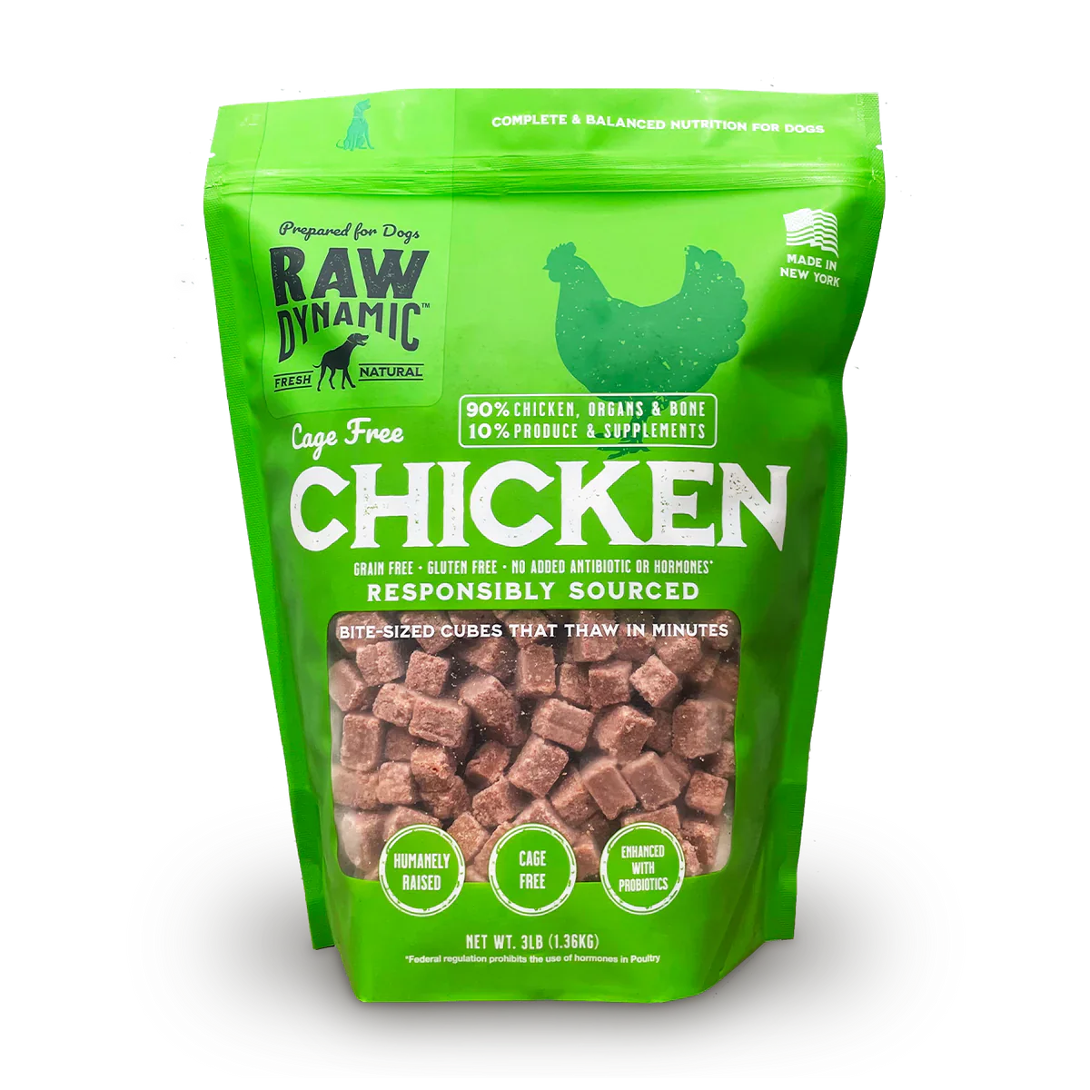 Raw Dynamic Frozen Raw Chicken Formula for Dogs