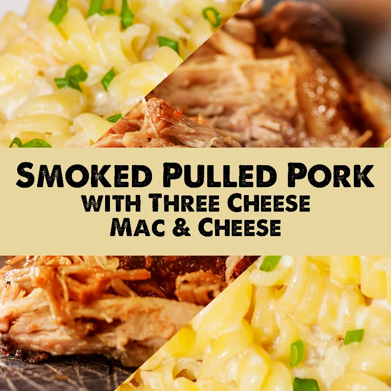 Smoked Pulled Pork with Mac & Cheese